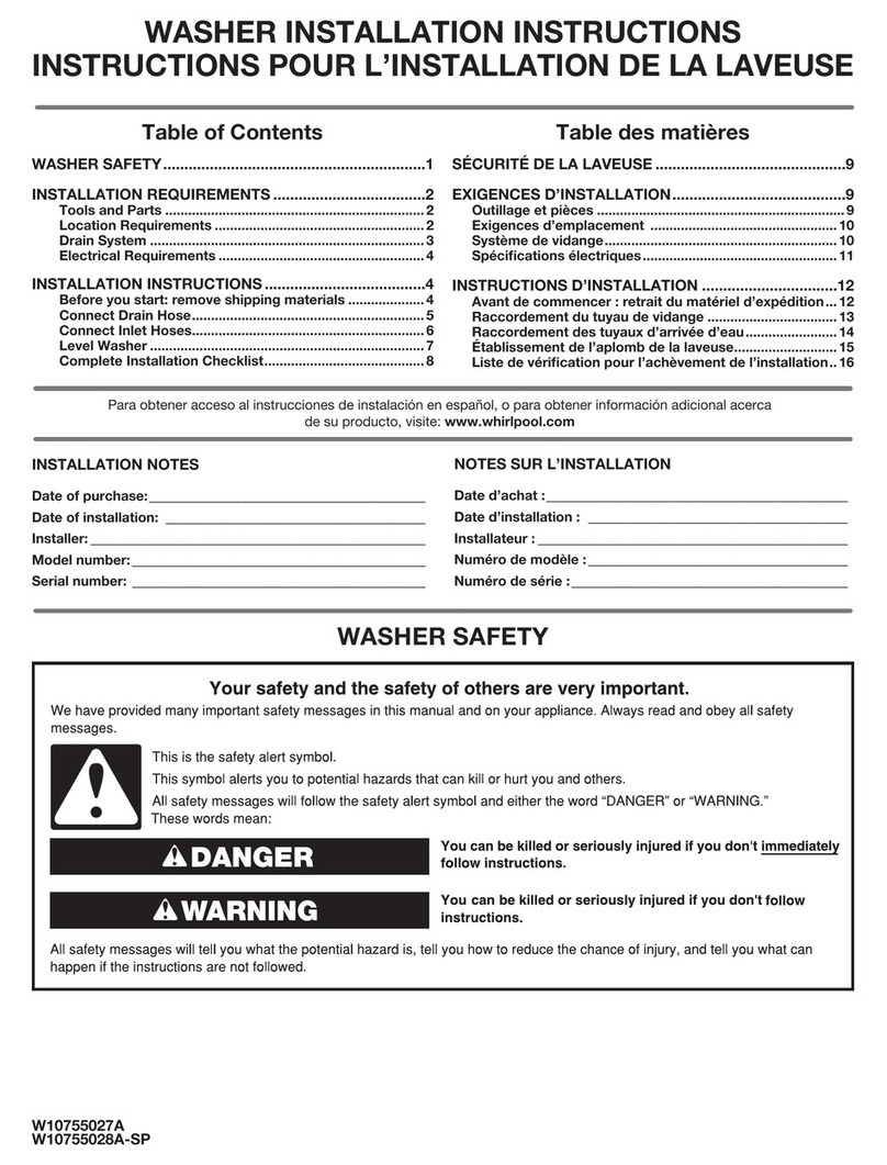 Maytag MVWP475EW User manual