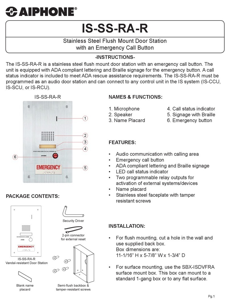 Aiphone IS-SS-RA-R User manual