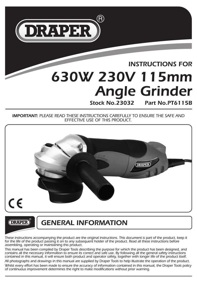 Draper PT6115B Instructions for use