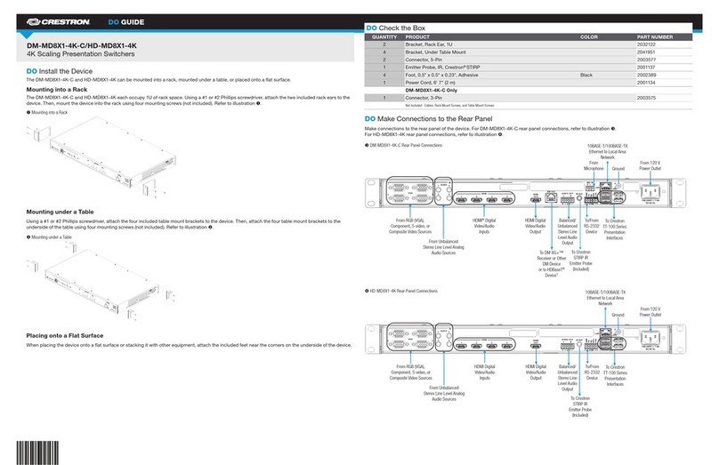 Crestron DM-MD8X1-4K-C Do guide
