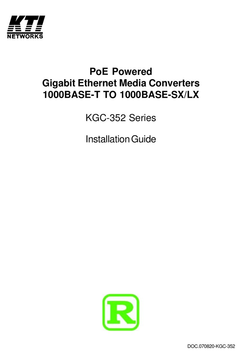 KTI KGC-352 Series installation guide