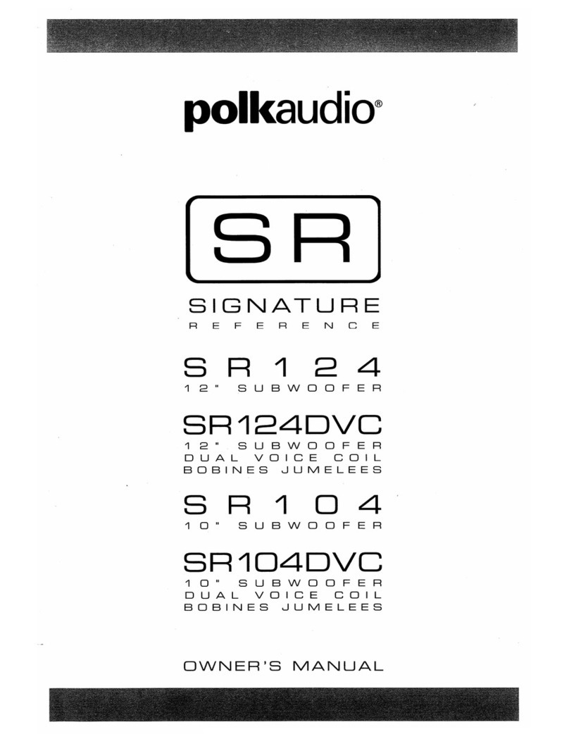 Polk Audio SR 124 User manual
