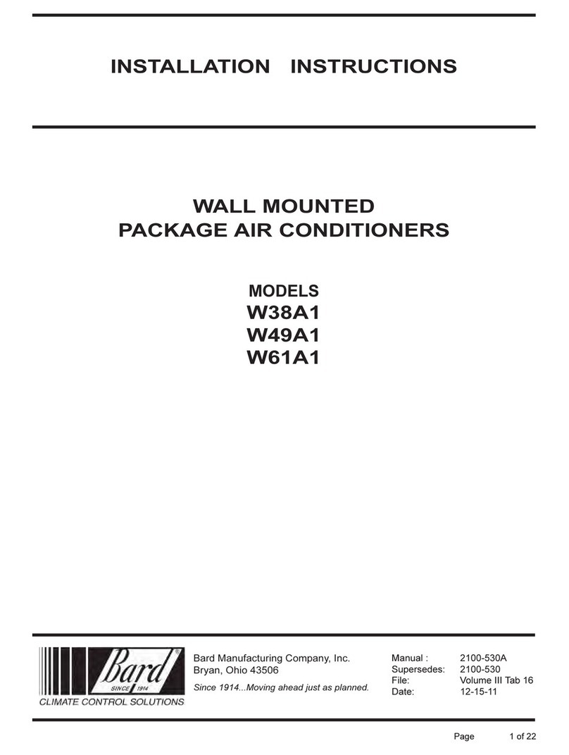 Bard W38A1 User manual