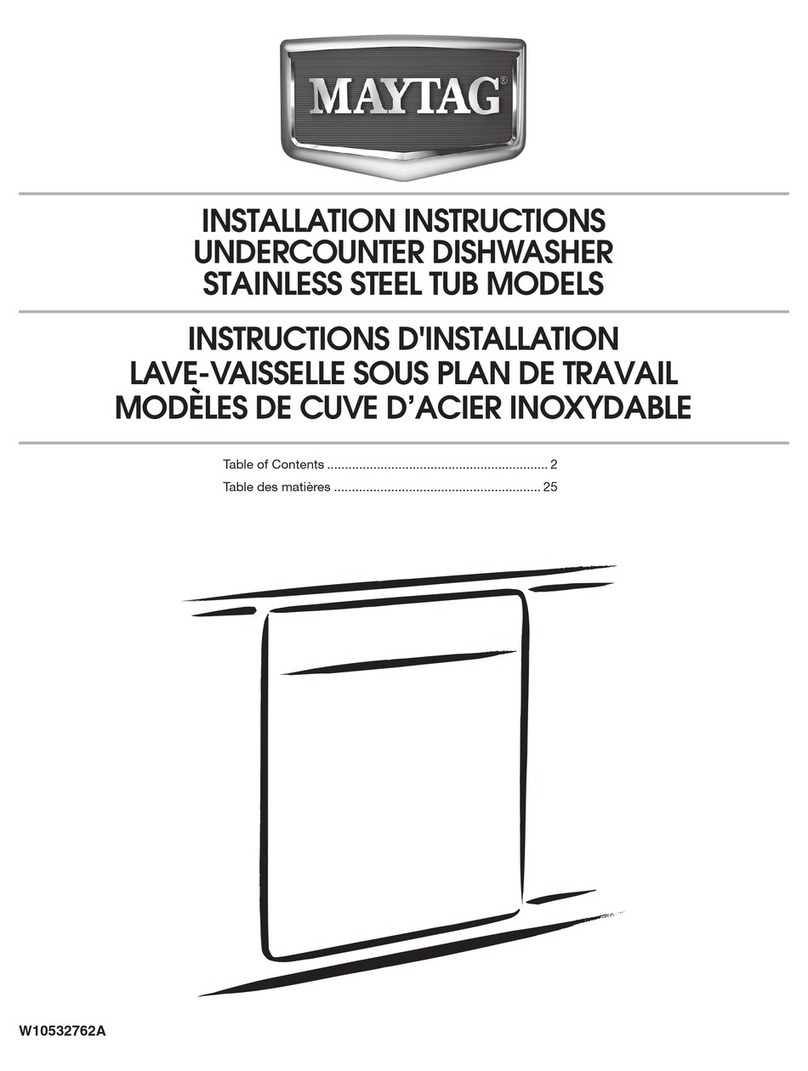 Maytag MDB8959SBBK Jetclean Plus installation instructions