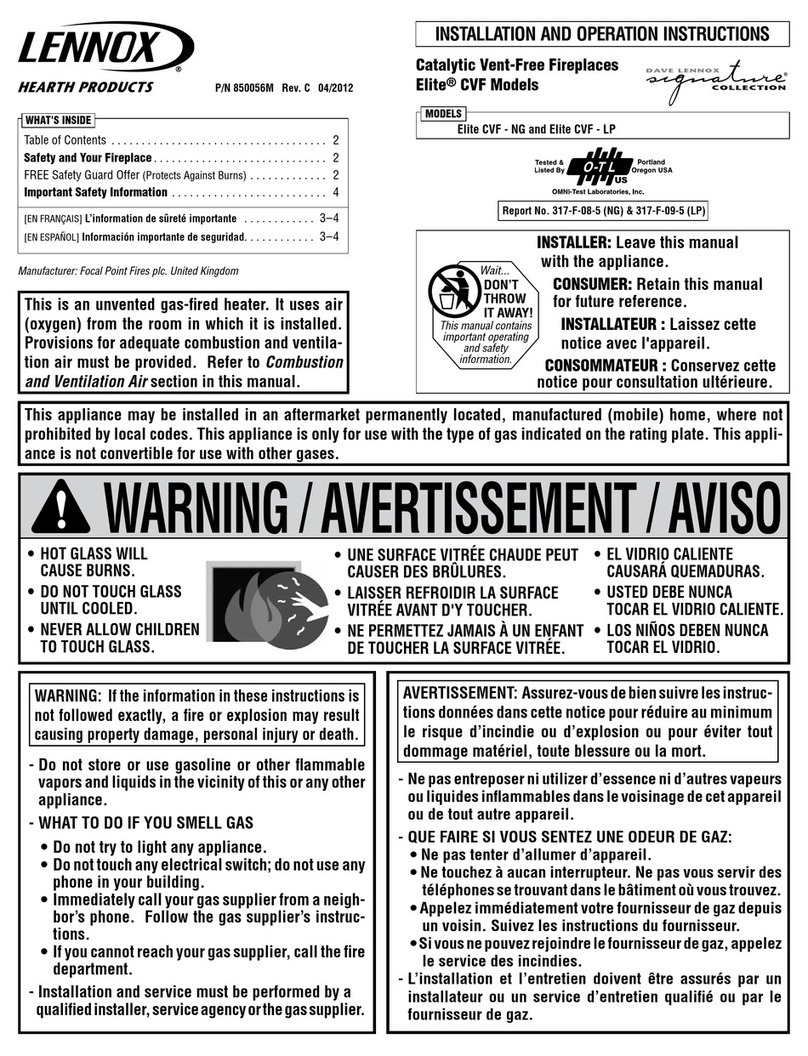 Lennox Elite CVF - NG User manual