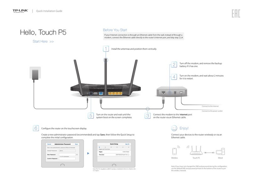 TP-Link Touch P5 Quick installation guide