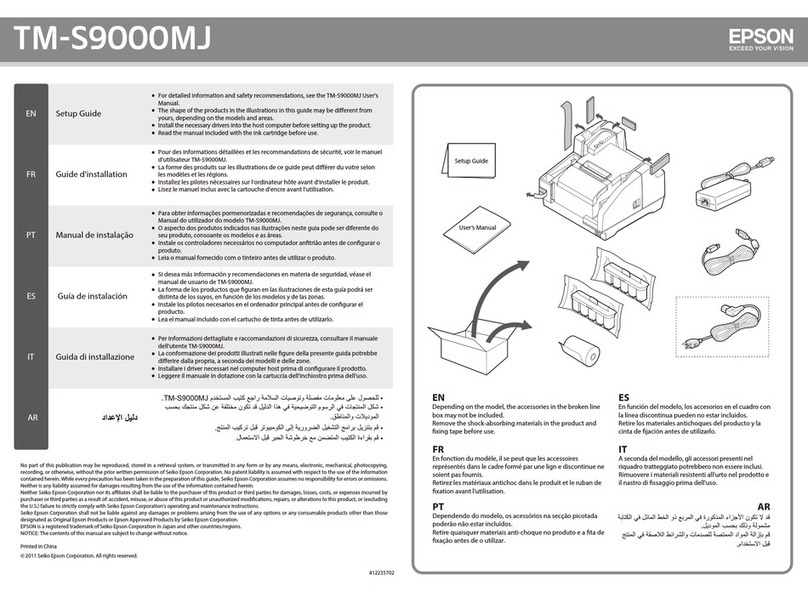 Epson TM-S9000MJ User manual