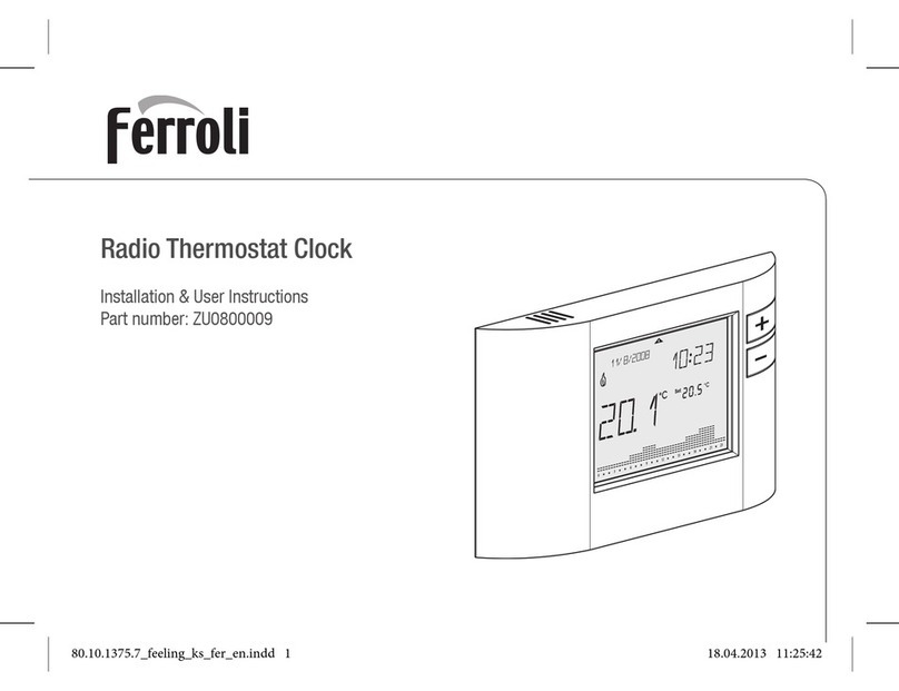 Ferroli ZU0800009 Installation & user's instructions Ferroli ZU0800009 Installation & user's instructions