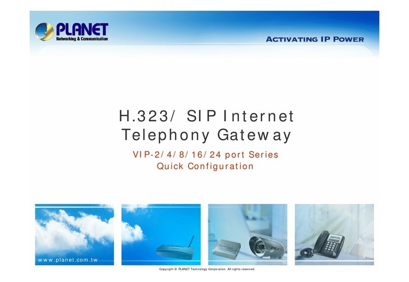 Planet Networking & Communication VIP480FO Quick configuration guide