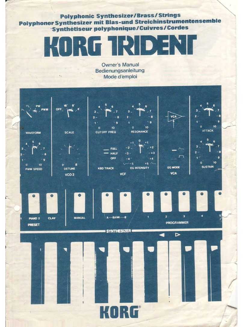 Korg Trident User manual