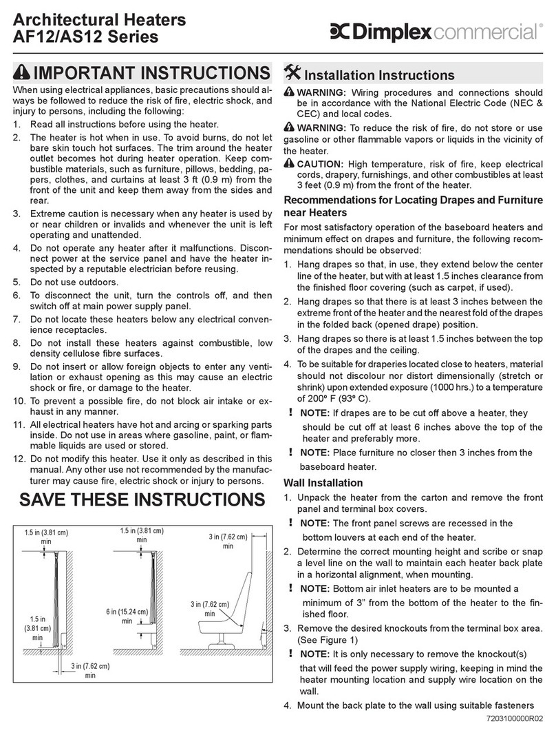 Dimplex AF12 Series User manual