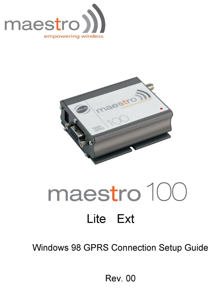 Maestro Wireless Solution Maestro 100 User manual