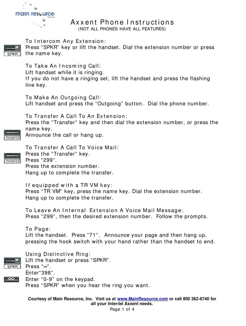 Main Resource Axxent Series instructions