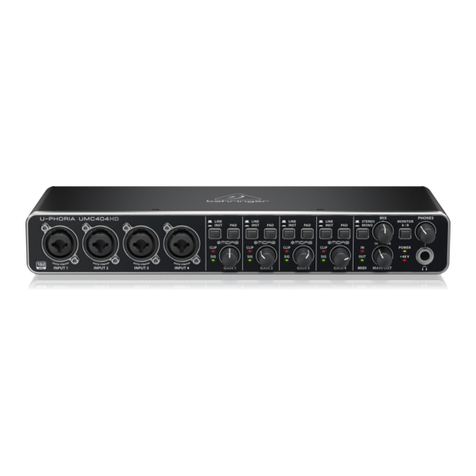 Behringer U-PHORIA UMC404HD quick start guide
