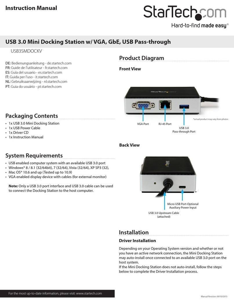 StarTech.com USB3SMDOCKV User manual