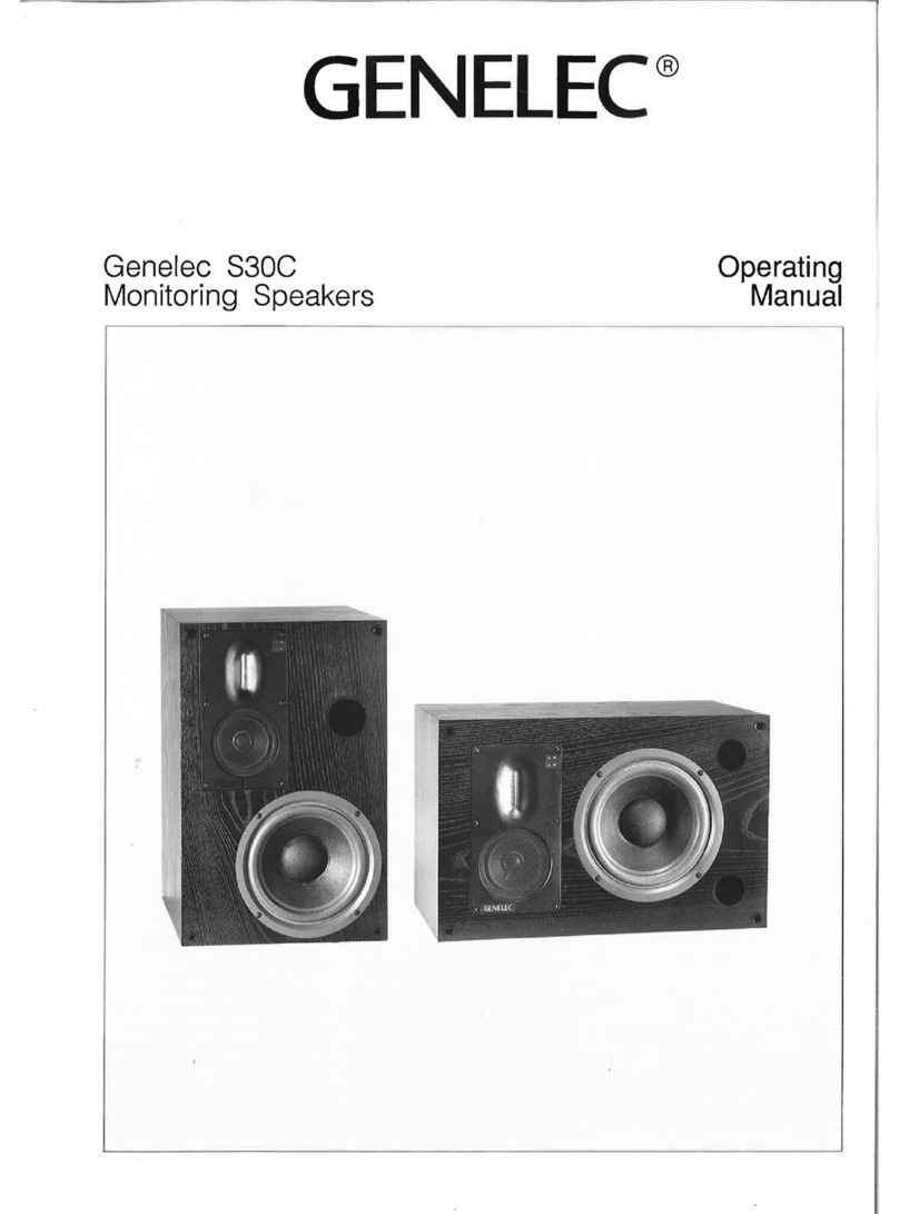 Genelec S30C operating manual