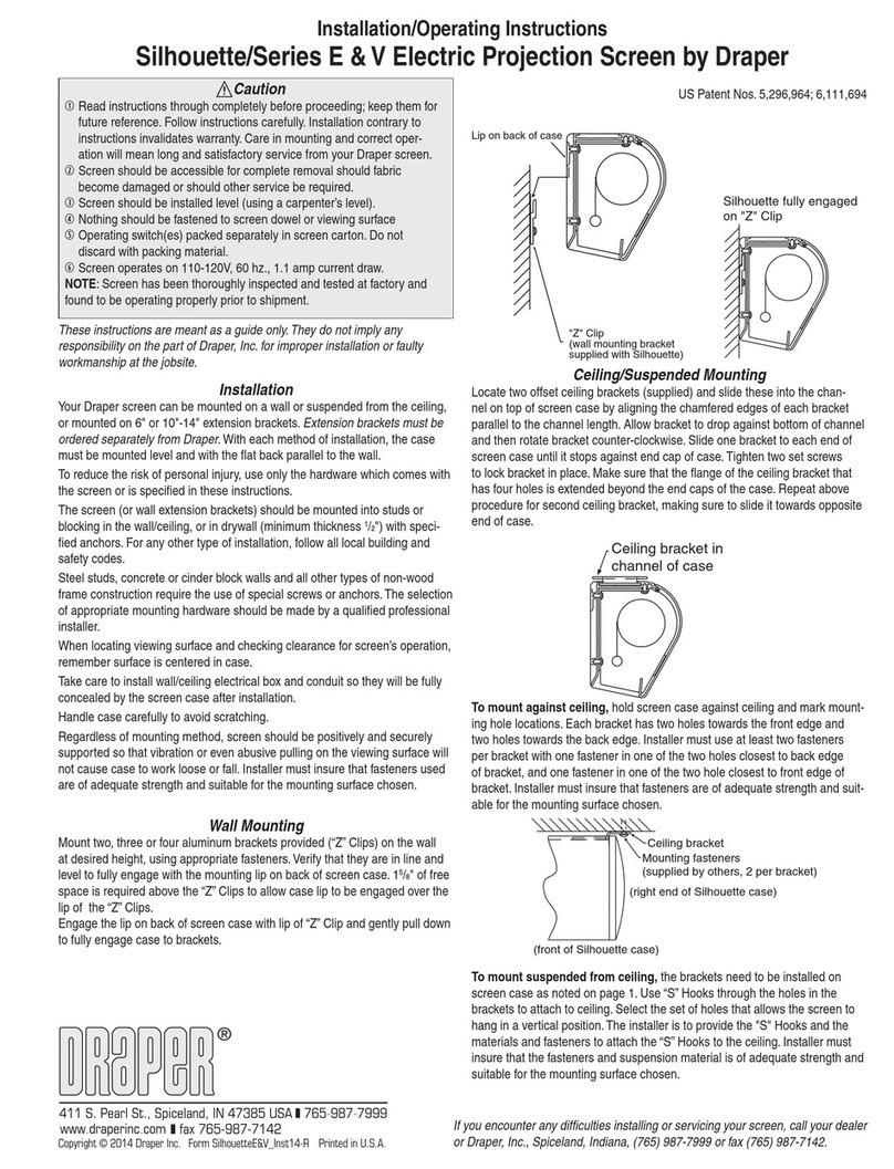 Draper Silhouette E Series Manual