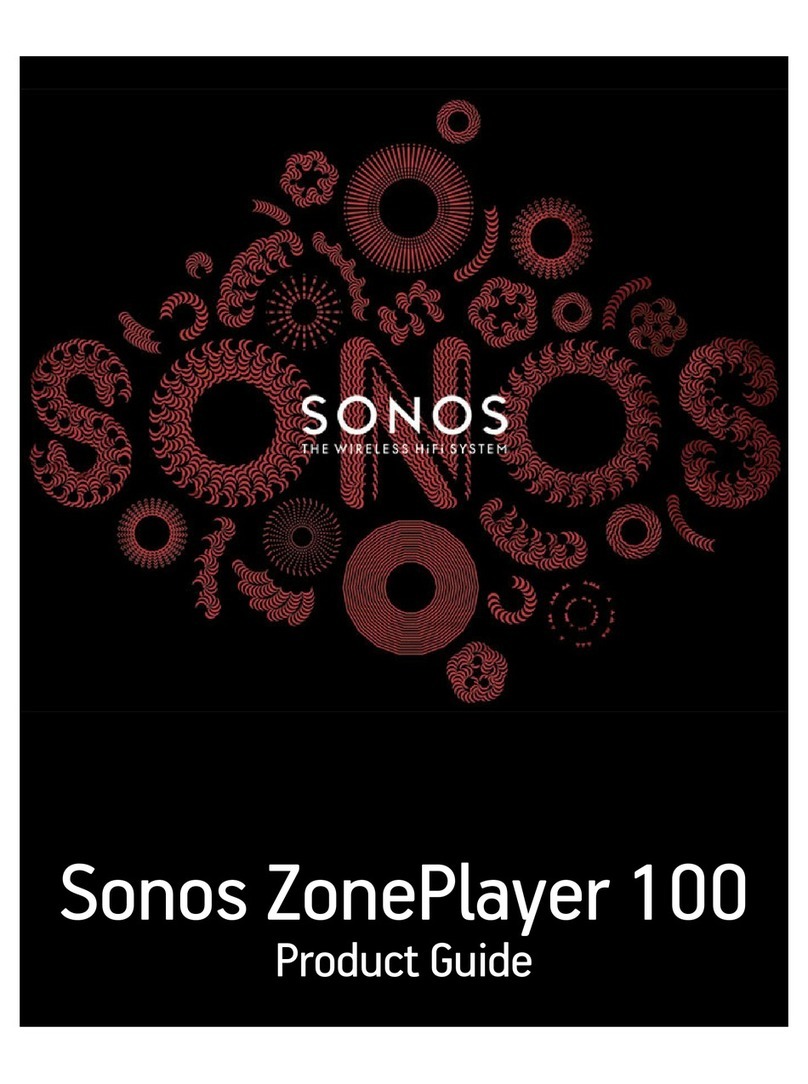 Sonos ZonePlayer ZP100 User manual