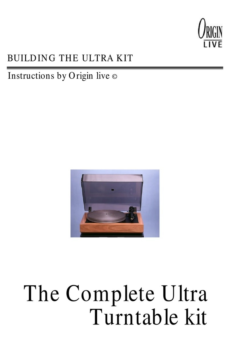 Origin live The Complete Ultra Turntable kit instructions