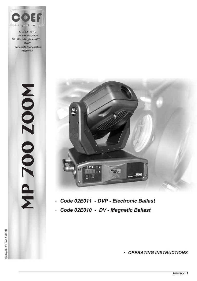 COEF MP 700 ZOOM operating instructions
