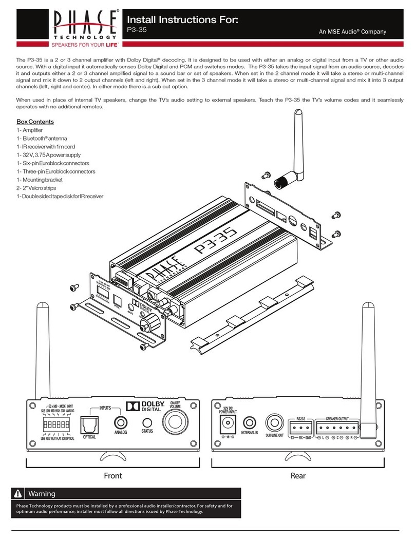 Phase Technologies P3-35 Configuration guide