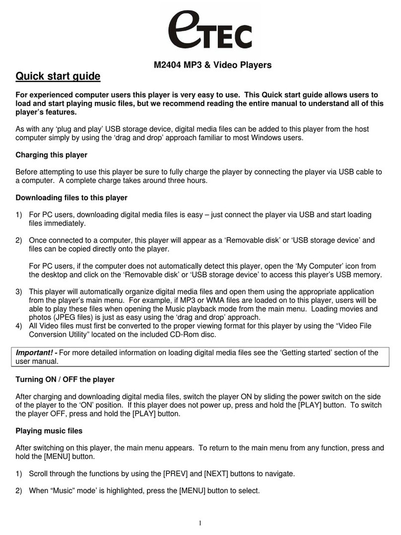 Etec M2404 quick start guide