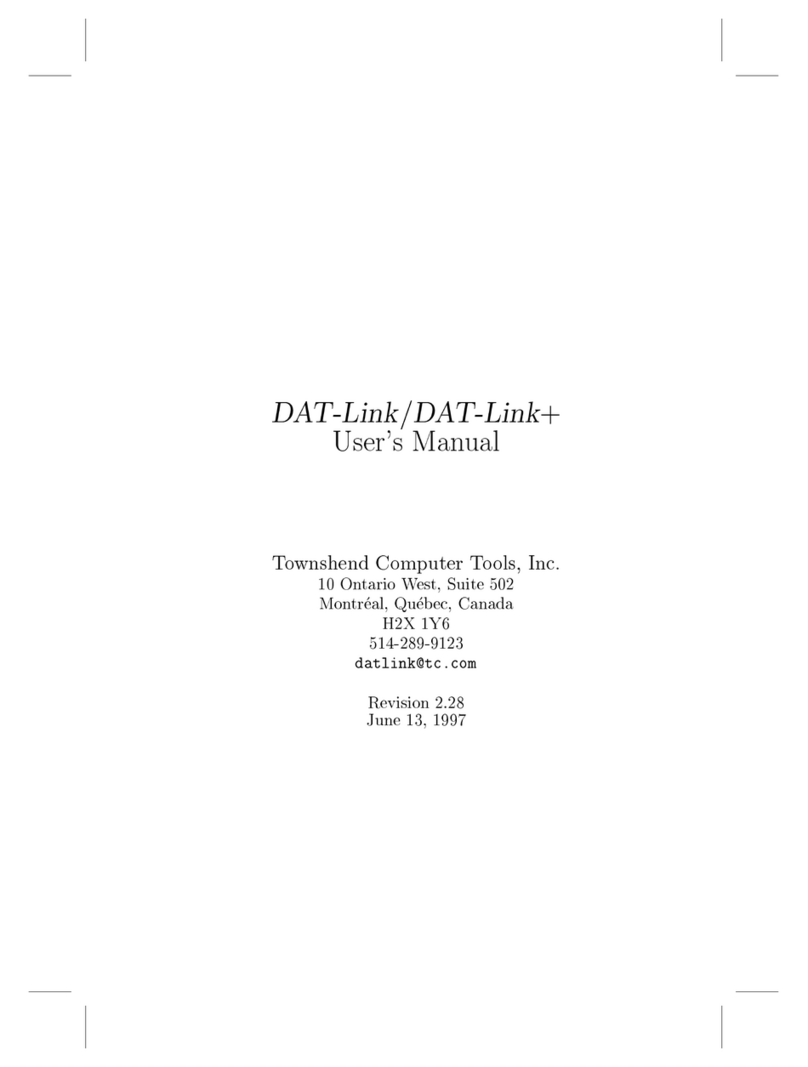 Townshend Computer Tools DAT-Link user manual