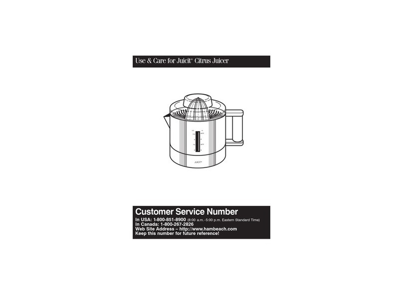 Hamilton Beach Juicit User manual