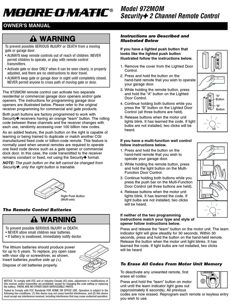 Chamberlain 972MOM Moore-o-Matic owner's manual