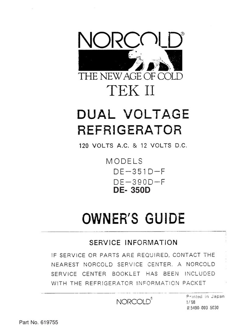 Norcold DE-351D-F owner's guide
