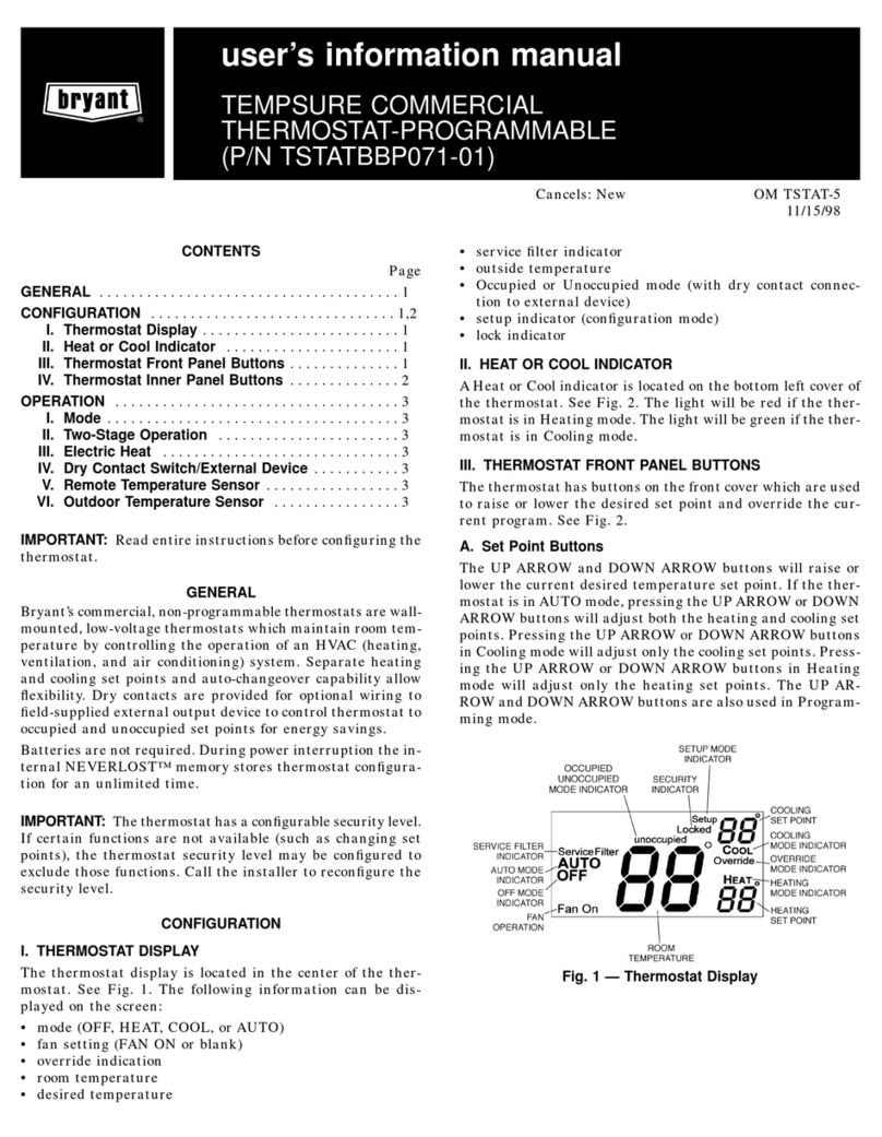 Bryant TSTATBBP071-01 Guide Bryant TSTATBBP071-01 Guide