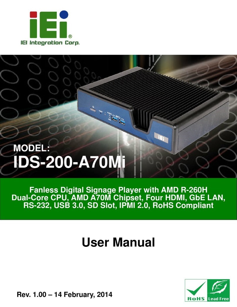 IEI Technology IDS-200-A70Mi User manual