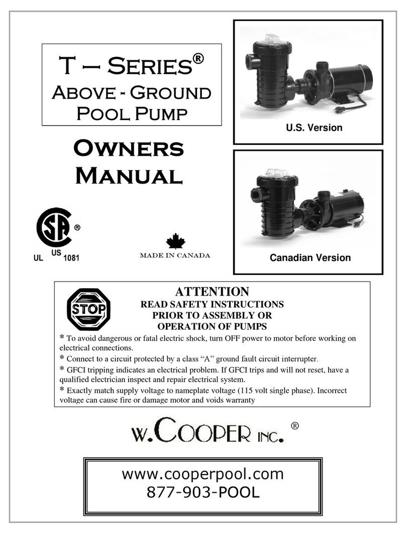 Cooper T –Series owner's manual