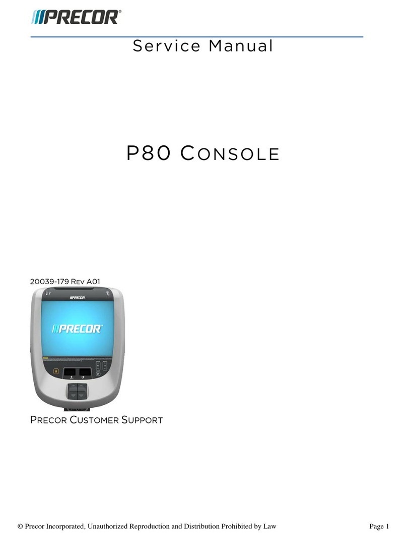 Precor P80 Console User manual Precor P80 Console User manual