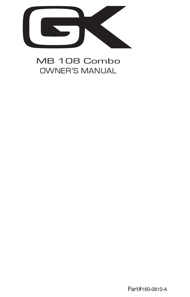 Gallien-Krueger MB 108 Combo owner's manual