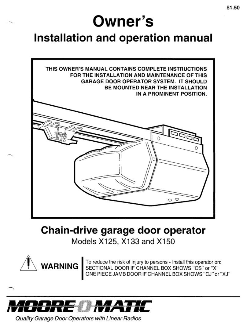 moore o matic X125 User manual moore o matic X125 User manual