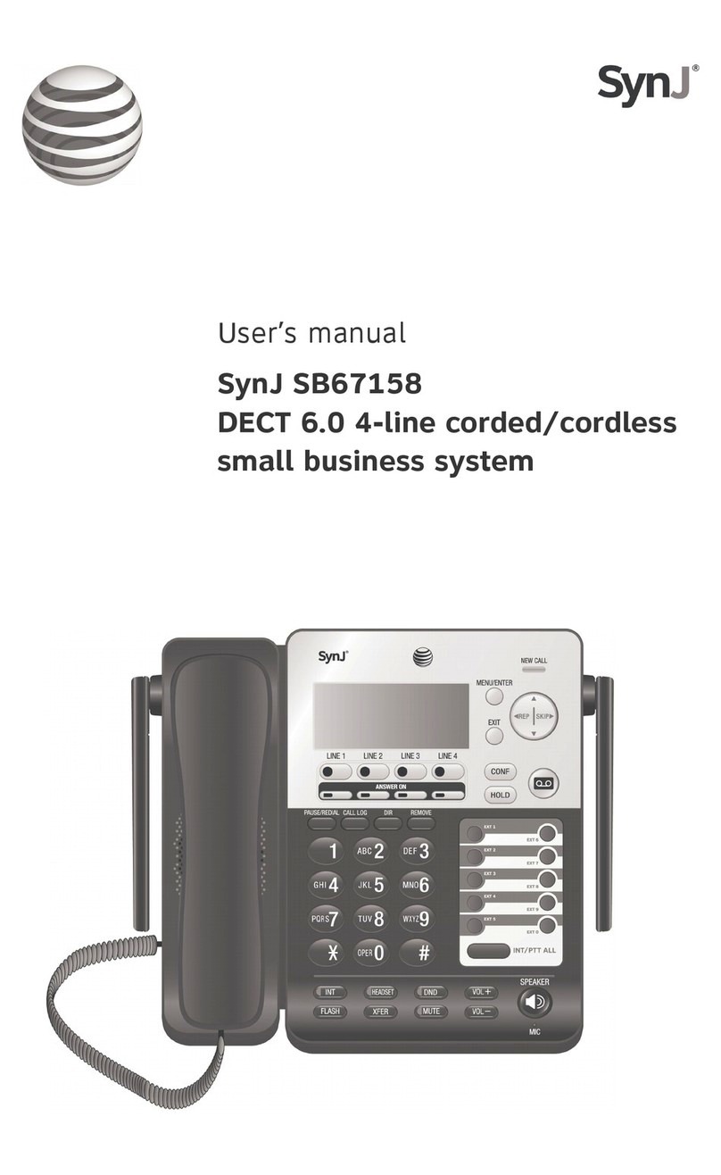 AT&T SynJ SB67158 User manual AT&T SynJ SB67158 User manual