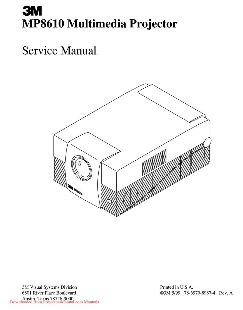 3M Multimedia Projector MP8610 User manual