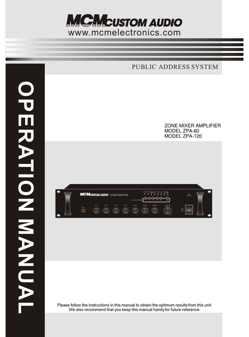 MCM Custom Audio ZPA-60 User manual