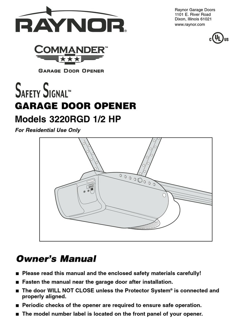 Raynor Safety signal 3220RGD owner's manual