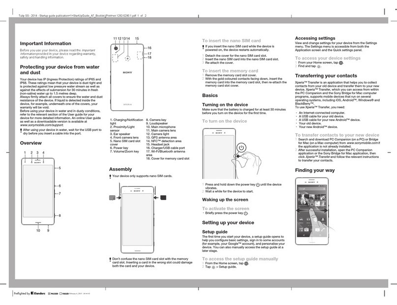 Sony Xperia M4 Aqua E2303 User guide