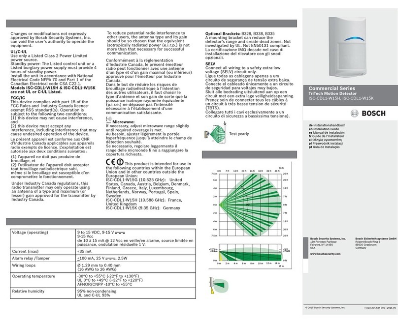 Bosch ISC-CDL1-W15H User manual