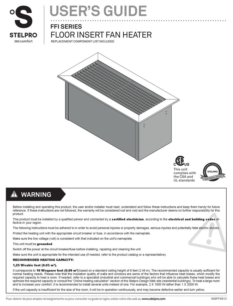Stelpro FFI series user guide