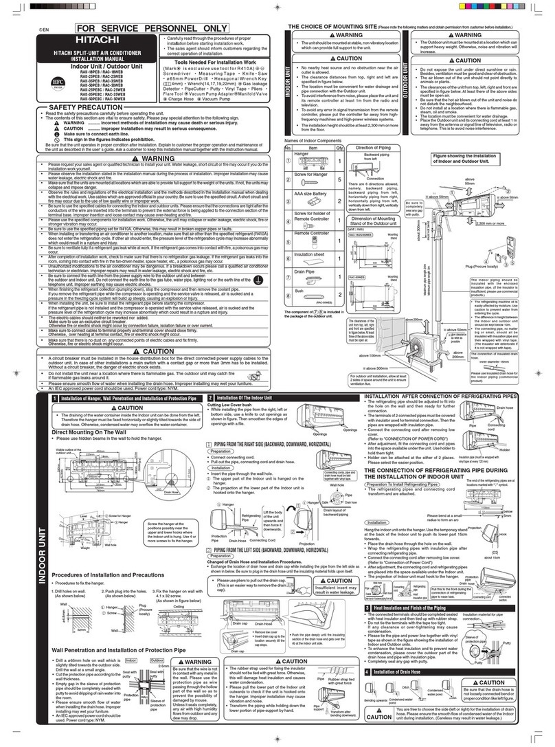 Hitachi RAK-18PEB User manual