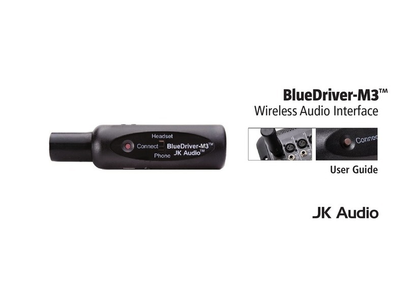 JK Audio BlueDriver-M3 User manual