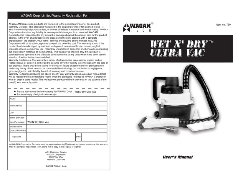 Wagan WET N' DRY 750 user manual