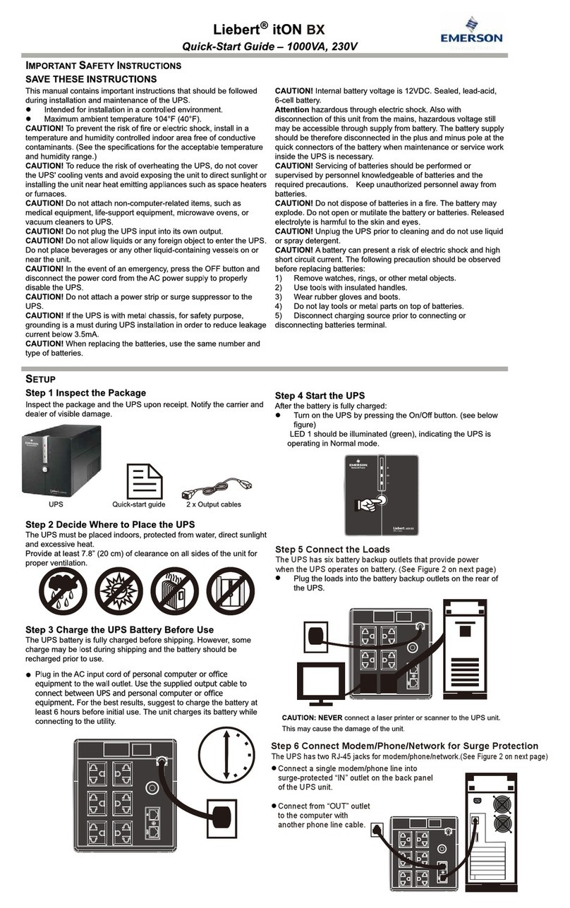 Emerson Liebert itON BX User manual