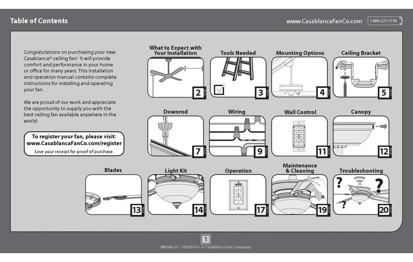 Casablanca M8506-01 owner's manual