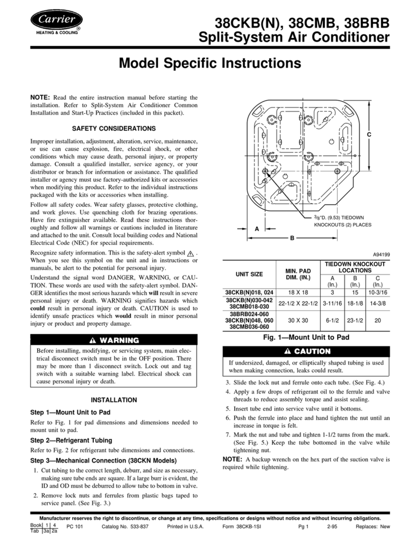 Carrier 38CKN User manual