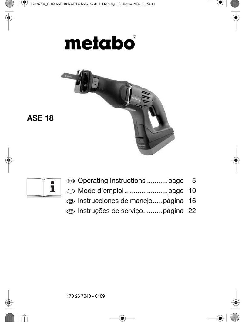 Metabo ASE 18 operating instructions Metabo ASE 18 operating instructions